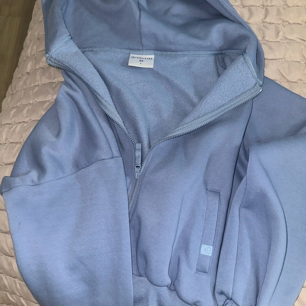 Blogilates Blue Zip-Up Hoodie